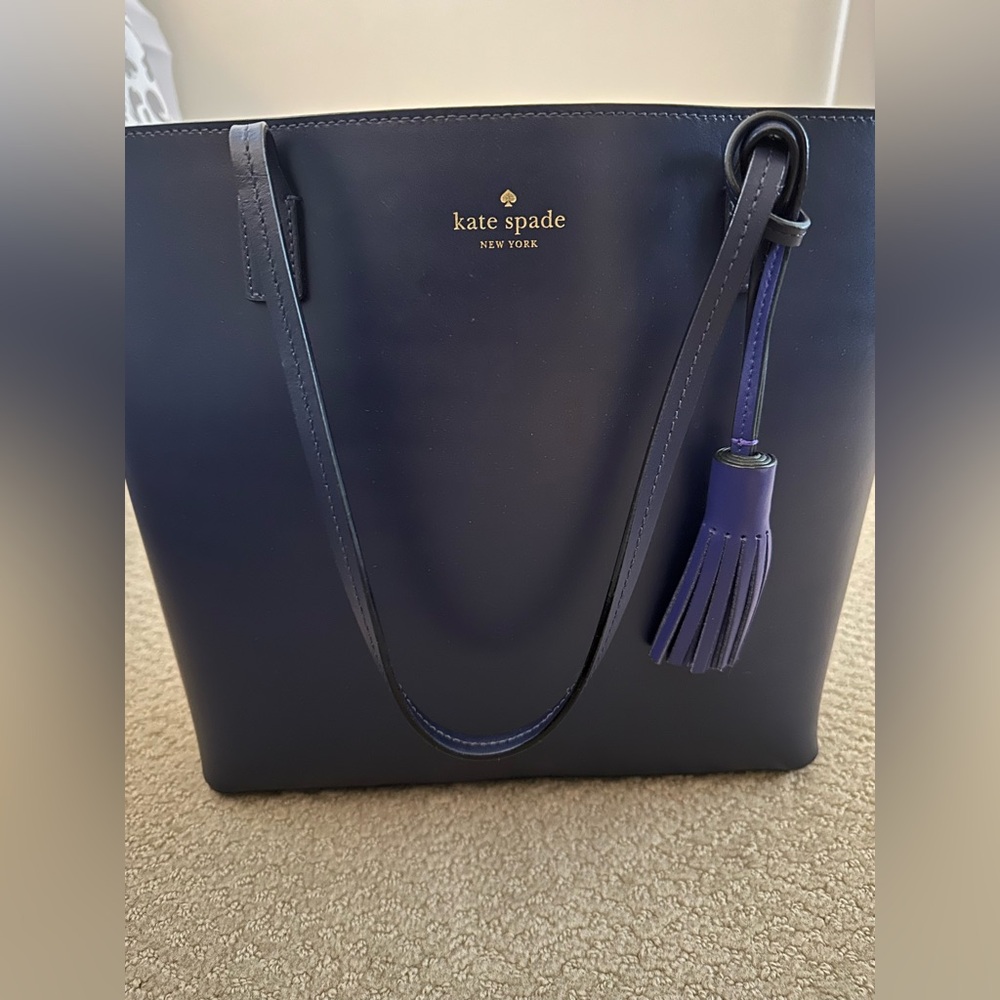 Kate Spade Classic Blue Tote with Tassel